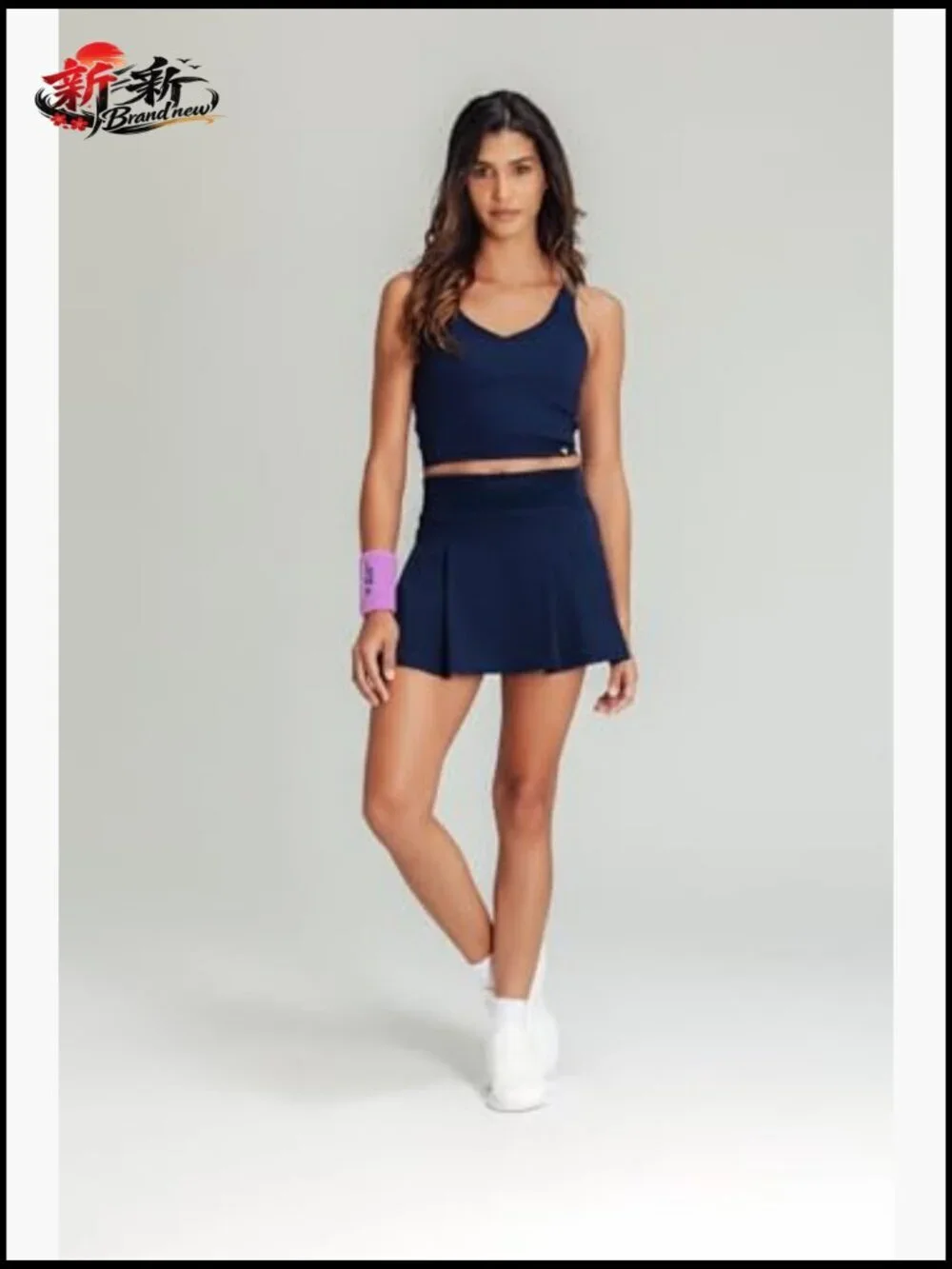 4-Way Stretch Skort with Ball Pockets & Reflective Logo for Tennis